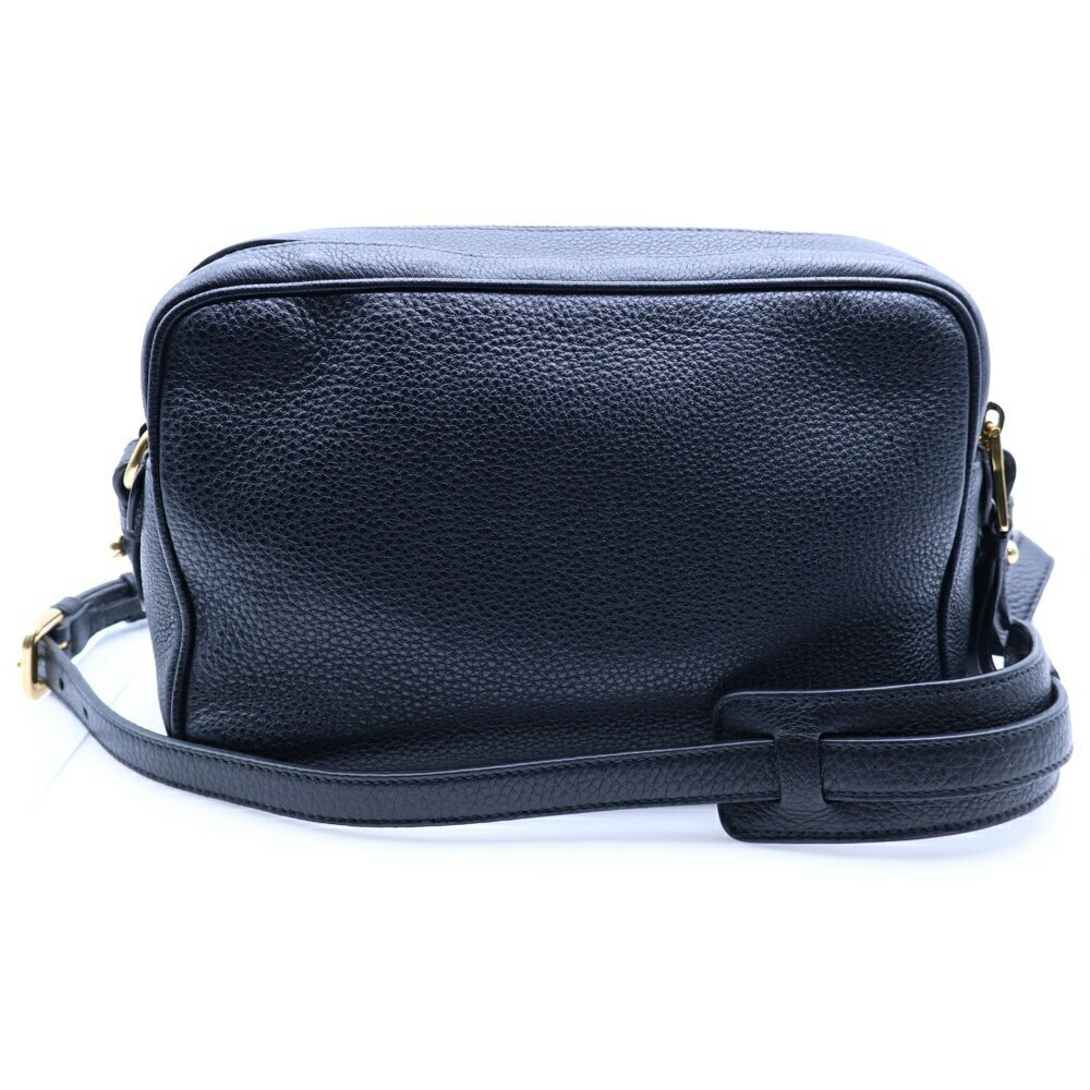 Prada Dino Black Shoulder Bag Leather Vitello